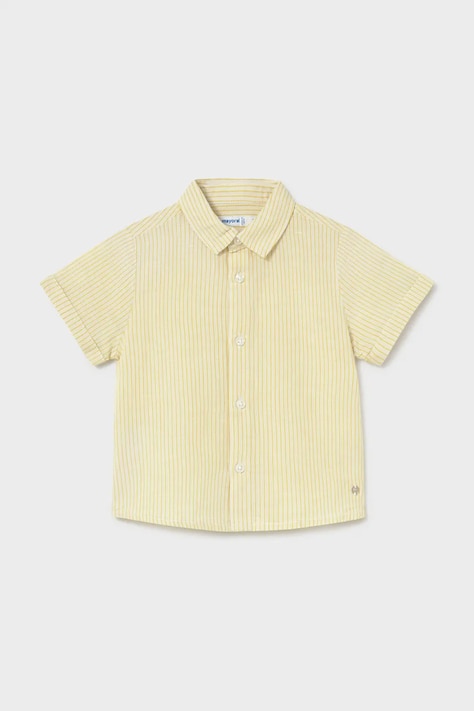Mayoral cămașă de in pentru copii culoarea bej, 1112