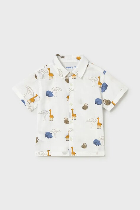 Mayoral koszula bawełniana dziecięca kolor biały 1114