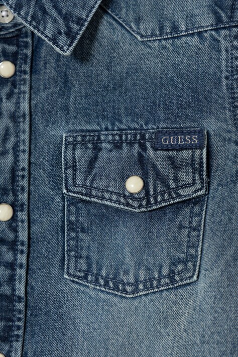 Guess koszula jeansowa dziecięca kolor niebieski N6RH00 D4EU0