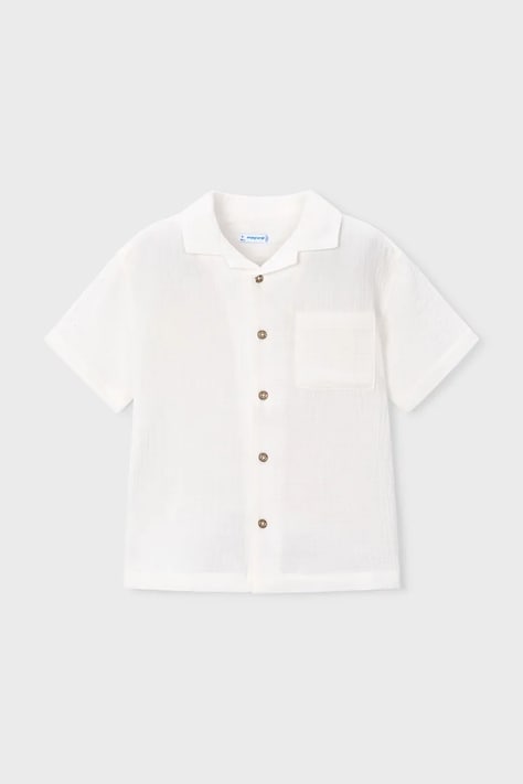 Mayoral koszula bawełniana dziecięca kolor biały 3116