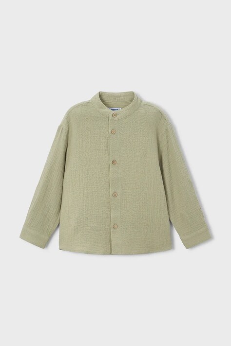 Mayoral koszula bawełniana dziecięca kolor zielony 3120