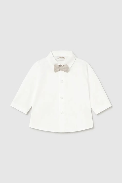 Μωρό βαμβακερό πουκάμισο Mayoral Newborn χρώμα: μπεζ, 1101