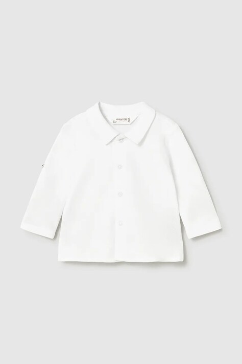 Mayoral Newborn koszula bawełniana niemowlęca kolor biały 1103