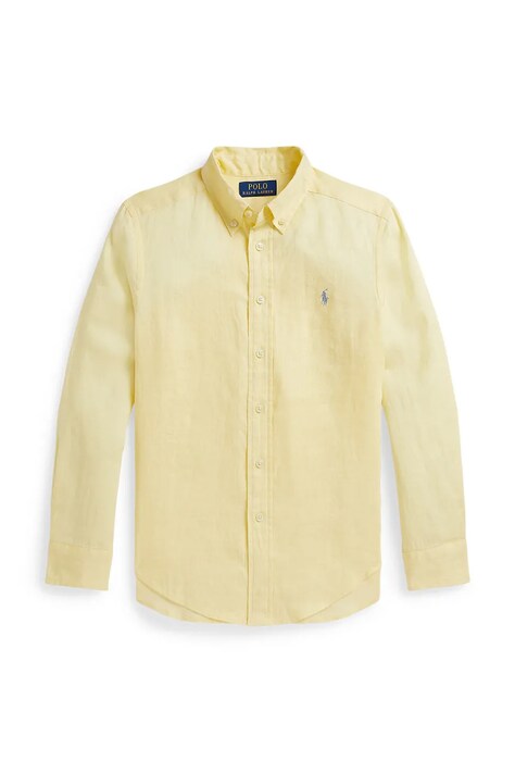 Polo Ralph Lauren koszula lniana dziecięca kolor żółty 323967600503