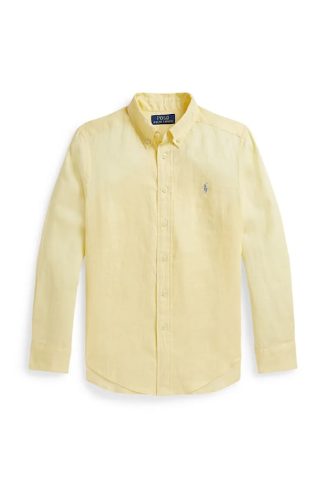 Polo Ralph Lauren koszula lniana dziecięca kolor żółty 323967600503