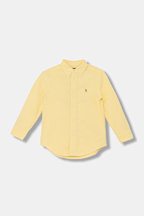 Παιδικό πουκάμισο Polo Ralph Lauren χρώμα: κίτρινο, 322A12748002