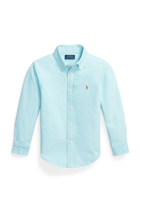 Παιδικό βαμβακερό πουκάμισο Polo Ralph Lauren χρώμα: μπλε, 322A12748004