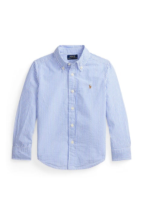 Polo Ralph Lauren koszula oxford dziecięca bawełniana niebieska gładka 322B23251001