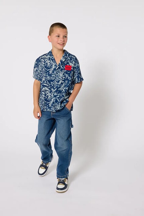 Детская рубашка HUGO цвет синий G01001