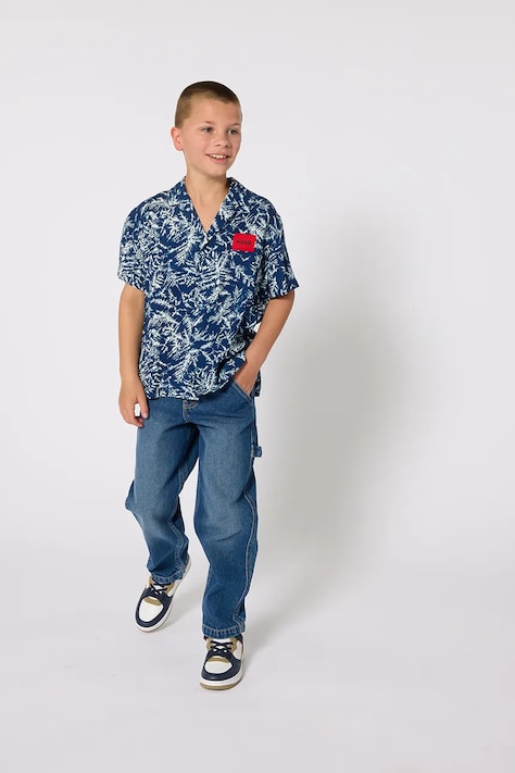 Детская рубашка HUGO цвет синий G01001