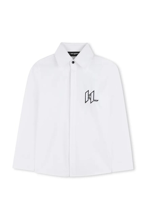 Karl Lagerfeld koszula bawełniana dziecięca kolor biały Z31080