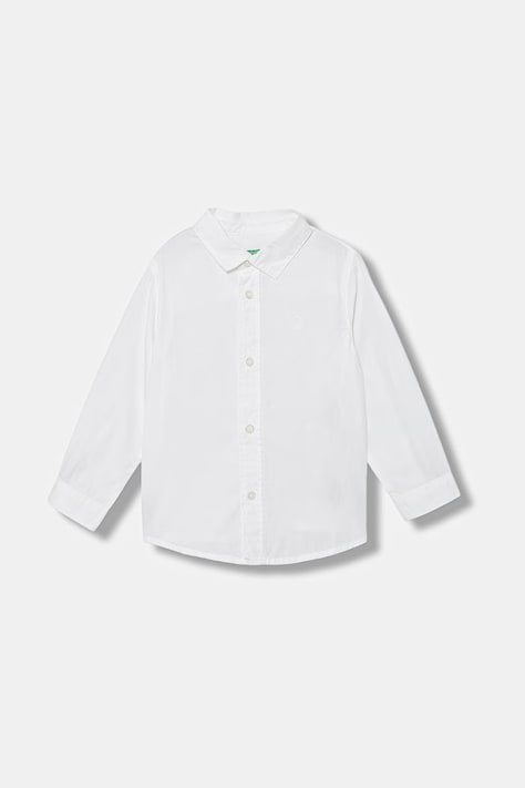 United Colors of Benetton košeľa detská bavlnená biela 54AZGQ00J