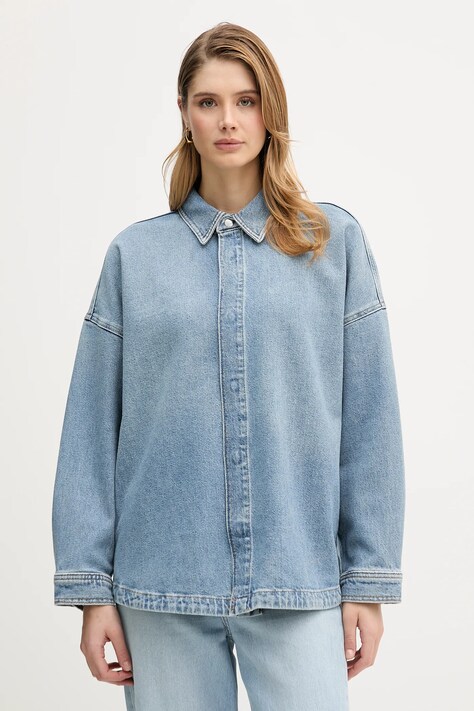 Τζιν πουκάμισο Calvin Klein Jeans χρώμα: μπλε, LV047E753G