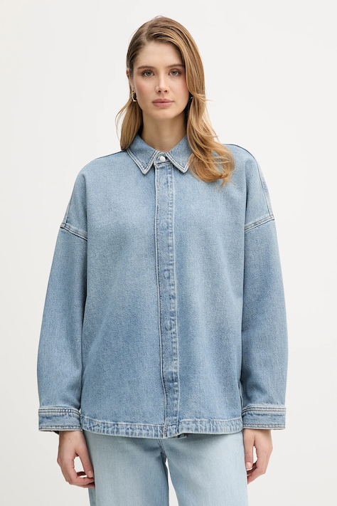 Τζιν πουκάμισο Calvin Klein Jeans χρώμα: μπλε, LV047E753G