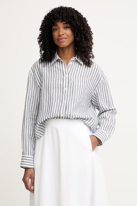 Weekend Max Mara ženska košulja ALBATRO mornarsko plava na prugice 2615111082600