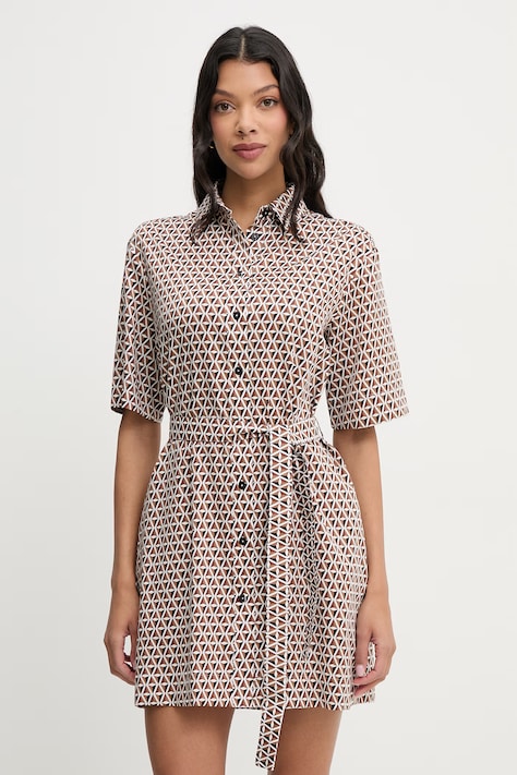 Max Mara Beachwear poletna obleka bombažna BONITO rjava 2616191019600