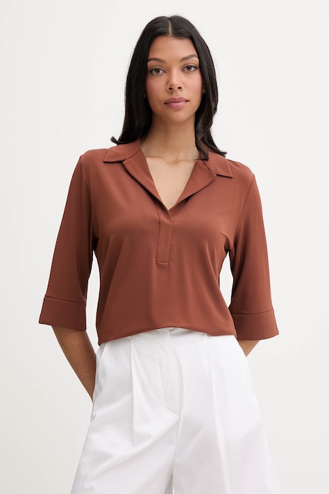 Max Mara Beachwear t-shirt plażowy damski CALATA brązowy 2616951019600