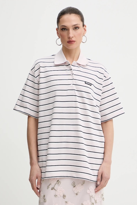 Rotate polo bawełniane kolor fioletowy 1153241810