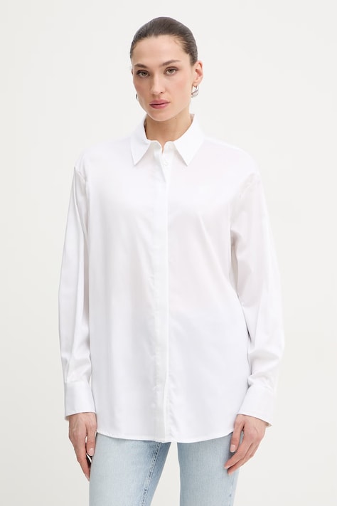 Guess koszula DANILA damska kolor biały relaxed z kołnierzykiem klasycznym W6RH57 WAF10