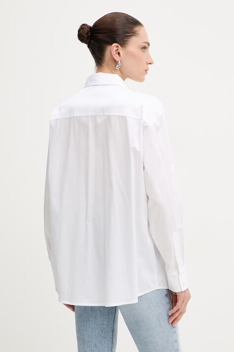 Guess koszula DANILA damska kolor biały relaxed z kołnierzykiem klasycznym W6RH57 WAF10