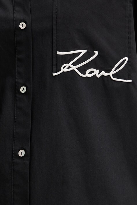 Бавовняна сорочка Karl Lagerfeld — SS26-KDD031, чорний — фото 5