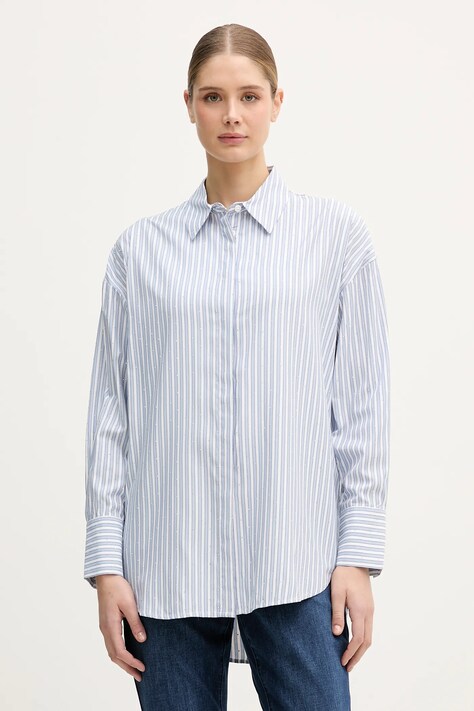 Joseph Ribkoff koszula damska kolor niebieski relaxed z kołnierzykiem klasycznym 261931