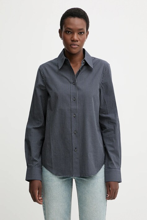 Miss Sixty koszula bawełniana damska kolor niebieski regular z kołnierzykiem klasycznym 6S3XJ3400D