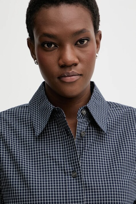 Miss Sixty koszula bawełniana damska kolor niebieski regular z kołnierzykiem klasycznym 6S3XJ3400D