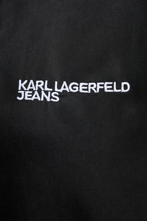 Karl Lagerfeld Jeans koszula damska kolor czarny relaxed z kołnierzykiem klasycznym B1W11026