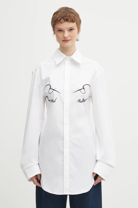 Сорочка Jean Paul GAULTIER Needles колір білий slim класичний комір 26/01-W-ST050-C071