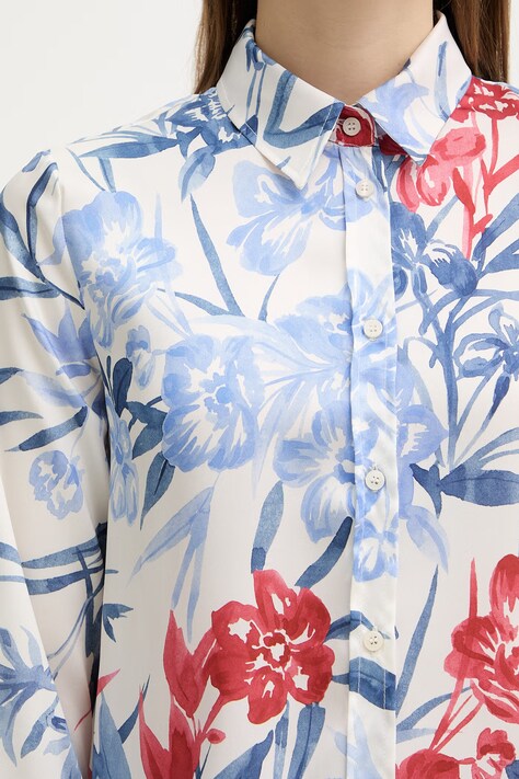 Marella koszula Emme by Marella damska kolor biały regular z kołnierzykiem klasycznym 2615111191200