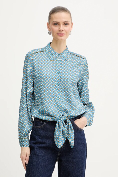 IBlues koszula PATTINO damska kolor niebieski relaxed z kołnierzykiem klasycznym 2617111271200