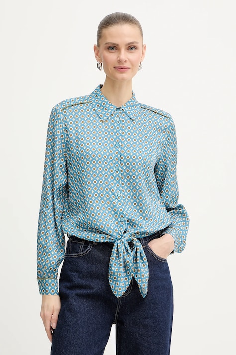 IBlues koszula PATTINO damska kolor niebieski relaxed z kołnierzykiem klasycznym 2617111271200