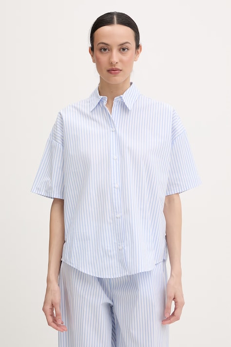 Calvin Klein Underwear košeľa dámska bavlnená modrá LV00QS7652