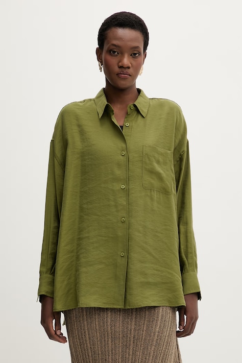 American Vintage рубашка для женщин зелёная однотонная YSO06C
