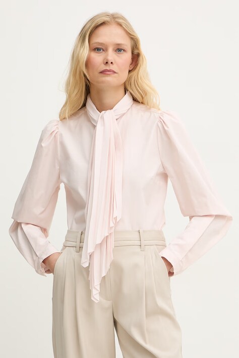 Twinset риза дамска памучна розова 261TE2033