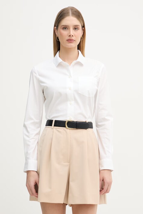 Lacoste koszula damska biała gładka CF1152