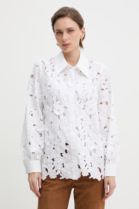 Luisa Spagnoli koszula damska bawełniana Balista biała 542980