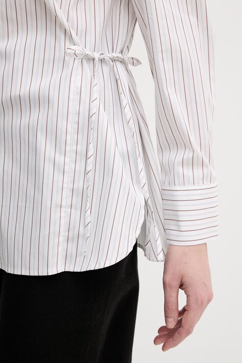 Sisley сорочка жіноча бавовняна — SS26-KDD0BL, білий — фото 5