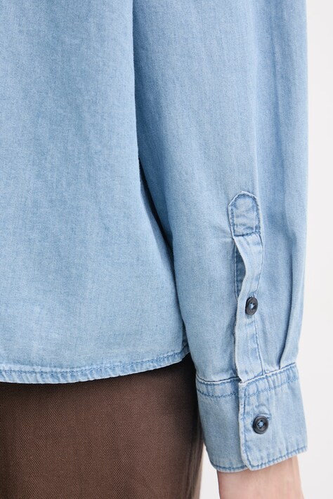 United Colors of Benetton сорочка жіноча бавовняна — SS26-KDD0CE, блакитний — фото 5