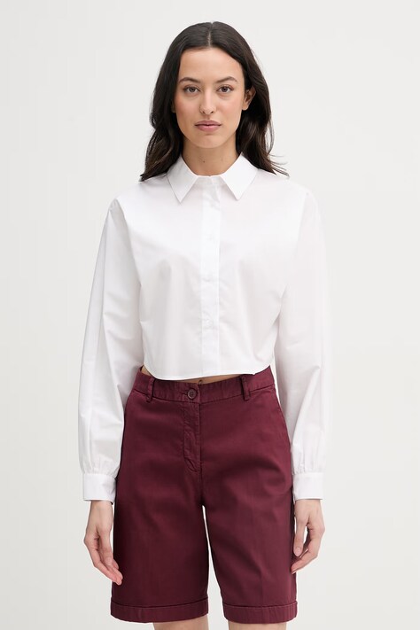 United Colors of Benetton košile dámská bavlněná bílá hladká 54K3DQ0E4