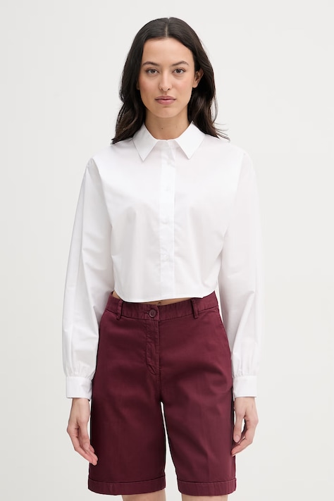 United Colors of Benetton košile dámská bavlněná bílá hladká 54K3DQ0E4