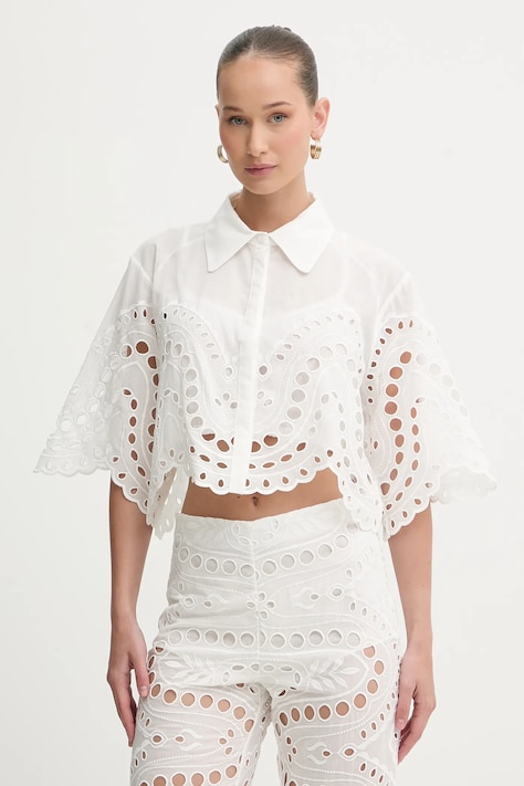 Charo Ruiz Ibiza koszula Storm damska kolor biały relaxed z kołnierzykiem klasycznym 263200