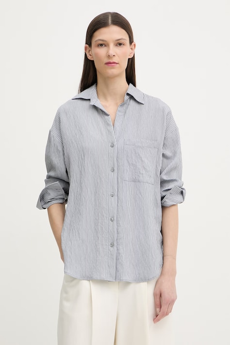 Marc O'Polo koszula damska z wiskozy niebieska w paski 5000013085