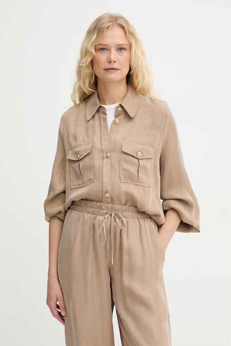 Guess dámska košeľa s viskózou DALIA béžová W6GH22 W1789