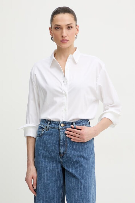 Guess koszula damska bawełniana biała gładka W6GH54 W1979