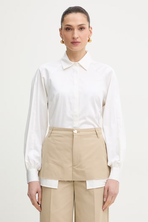 Guess Риза женска памучна ERIKA бежова W6GH66 W2047