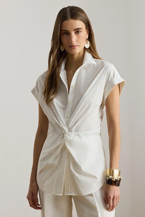 Lauren Ralph Lauren koszula damska bawełniana biała 200903088