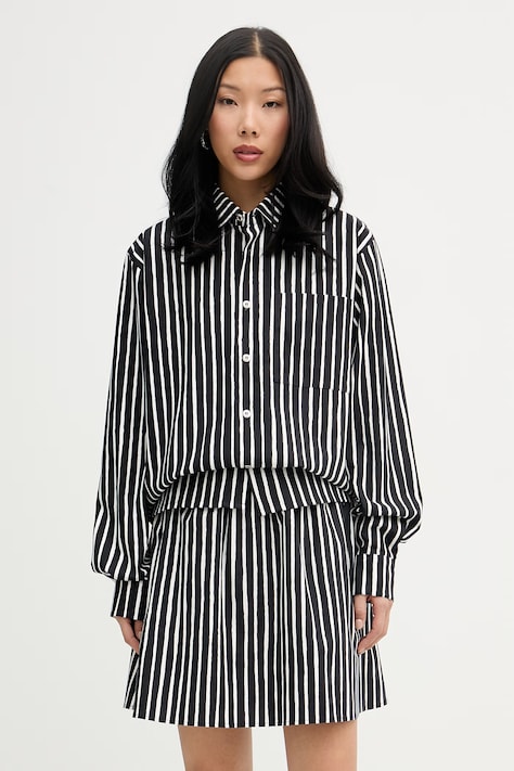 Marimekko košeľa dámska bavlnená čierna 095232