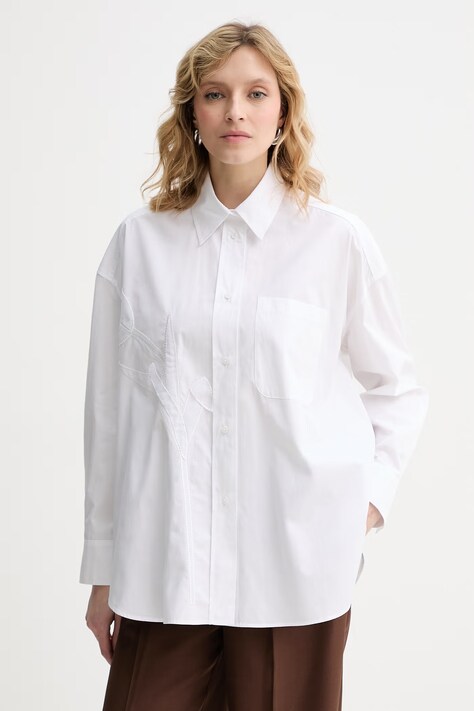 Max&Co. koszula damska bawełniana MCOCANNETI biała w paski 2616111013200